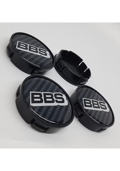 BBS Beyaz Karbon Plasto 56/52 Jant Göbeği