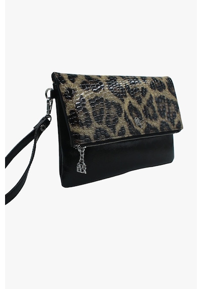Sosela 67-6010 Kadın Linen Bordo Portföy Çanta Leopar