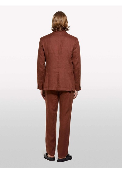 Sisley %100 Keten Astarsız Rahat Kalıp Ceket Erkek Kahverengi Ceket - 325p2aghsw01q