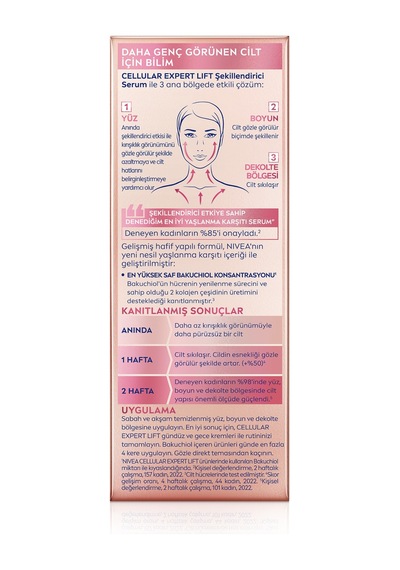 Nivea Doğal Retinol Alternatifi Bakuchiol Cilt Bakım Serumu Cellular Expert Lift 30 Ml