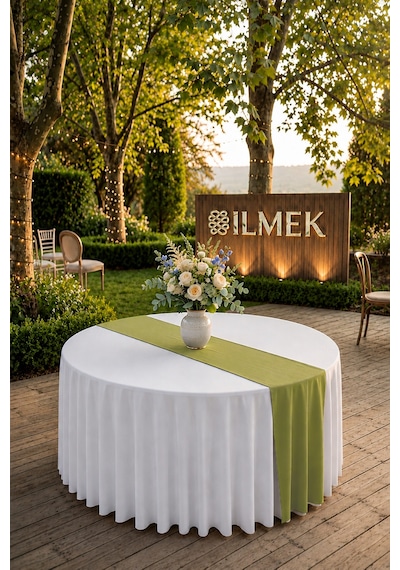 Dertsiz Runner Ütü İstemez, Leke Tutmaz Düğün, Davet, Organizasyon, Otel, Restoranlar Ve Ev İçin Haki Haki Dertsiz Runner Ütü İstemez, Leke Tutmaz Düğün, Davet, Organizasyon, Otel, Restoranlar Ve Ev İçin Haki Haki