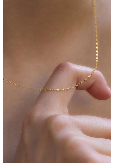 Bayar Gold 14 Ayar Altın İnce Aynalı Kolye 1 Mm Sarı Altın
