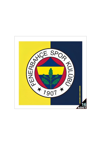 Fenerbahçe Peçete, 33cm X 33cm - 16 Adet