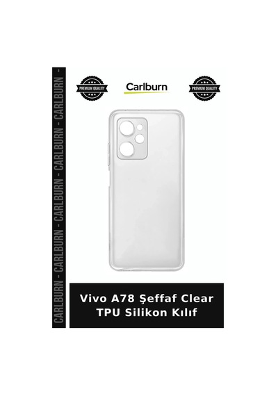 Vivo A78 Şeffaf Clear Tpu Silikon Kılıf Cihaz Koruma Akıllı Telefon Cep Aksesuarı çok renkli