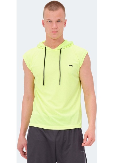 Slazenger RAG Erkek Kolsuz Neon Sarı Tişört