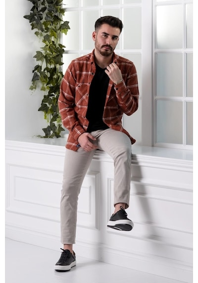 Dorss Slimfit Çift Cepli Ekoseli Erkek Oduncu Gömlek (516443866) Çok Renkli