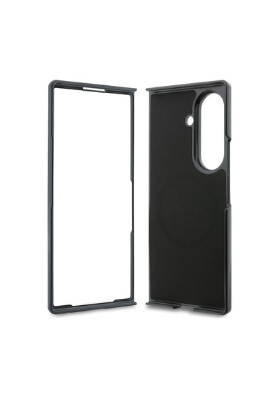 Galaxy Z Fold 8 Ultra Kılıf Guess Lisanslı M-safe Uyumlu 4g Desenli Yazı Logolu Pu Deri Kapak Pembe