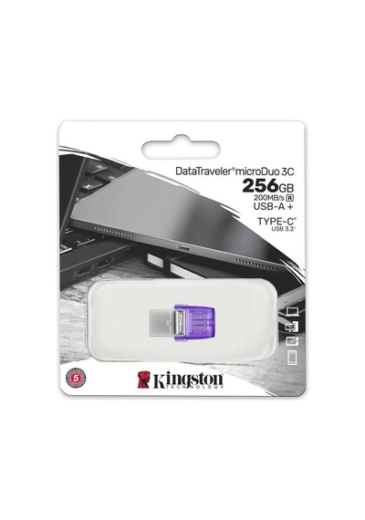 Kingston Dtduo3cg3-256gb Datatraveler Microduo 3c 200mb-s Dual Usb-a + Usb-c Flash Bellek Kdo