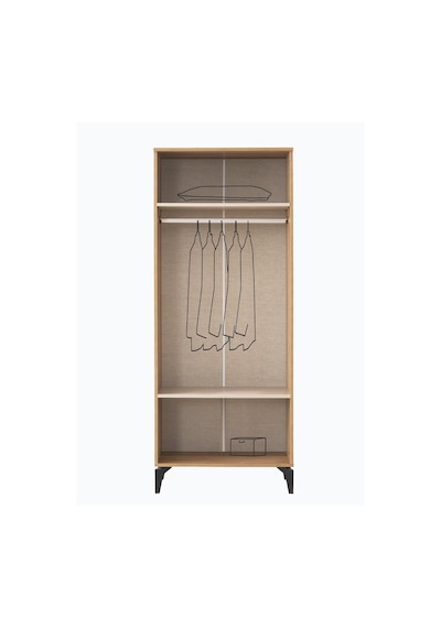 Hazar 2 Kapılı Gardırop Elbise Dolabı 80x47x200cm