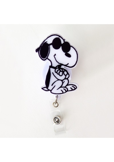 Gözlüklü Snoopy Temalı Yoyo Yaka Kartlığı