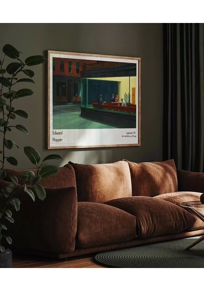 Çerçevesiz Poster Edward Hopper Nighthawks