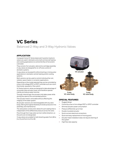 Honeywell Vczmu6000/u 3 Yollu Vana Gövdesi 11/4'' - Dış Diş