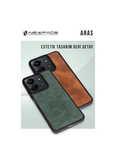 Redmi Note 14 4g Kılıf Aras Deri Kapak - Koyu Yeşil Bzsxx00 1