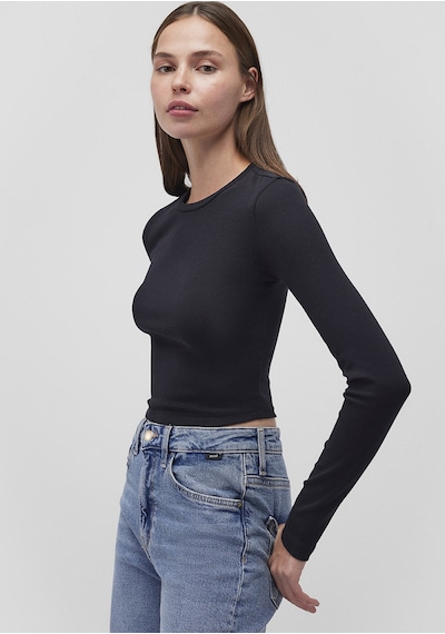 Mavi - 2li Uzun Kollu Crop Basic Tişört 1613021-70057 Beyaz