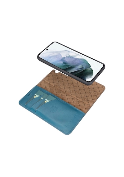 Bouletta Samsung Galaxy S22 Uyumlu Deri Cüzdanlı Kılıf Brn4Ef Mav
