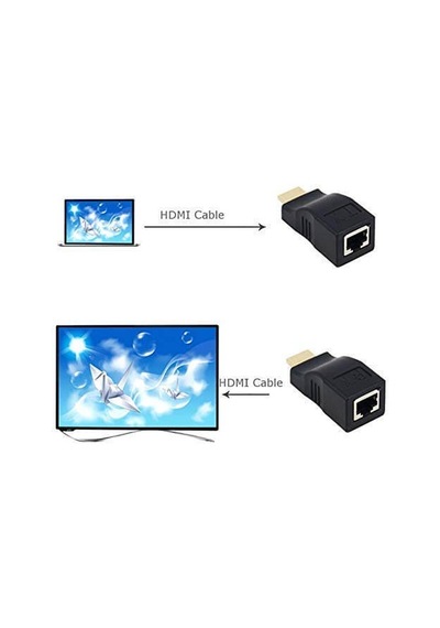 30 Metre Hdmi Extender Uzatma - Cat5 Cat6 Üzerinden Uzatma - 4K