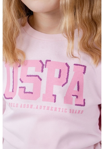 U.S. Polo Assn. Kız Çocuk Baskılı Pembe Uzun Kol Eşofman Takımı Us2706-c-v1 Us2706-c-v1