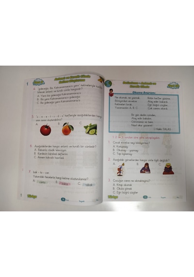 1. Sınıf Okul Hazırlık Seti - Bilgin Çocuk Tüm Dersler Soru Kitabı 318 Soru + Pensan 12 Renk Boya & Kırtasiye Seti + Tangram