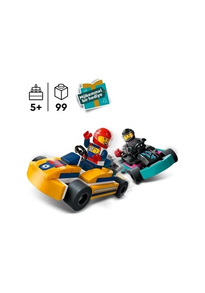Lego Go-kartlar Ve Yarış Sürücüleri Oyuncak Seti, 5 Yaş Ve Üzeri Eğlenceli Deneyim