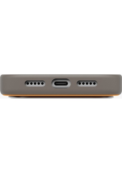 Apple iPhone Uyumlu 18 Pro Kılıf Lyden Ds Çift Tonlu Vegan Deri Magsafe Özel Tasarım Koruyucu Şık Kapak Kahverengi