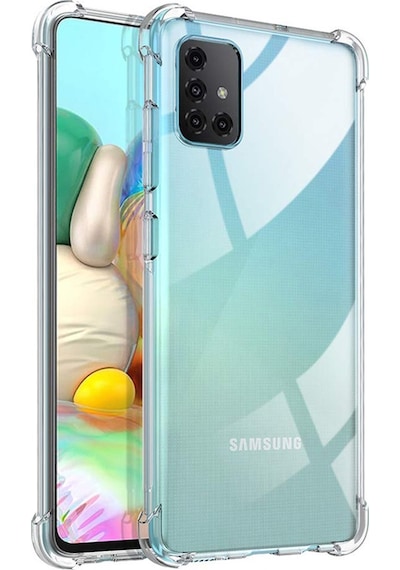 Samsung Uyumlu Galaxy A71 Kilif Köse Korumali Seffaf Silikon Kapak 406850338