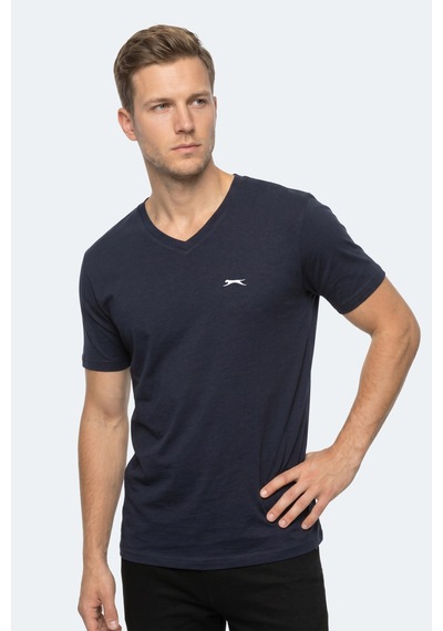 Slazenger Rıvaldo In Erkek V Yaka Lacivert Tişört