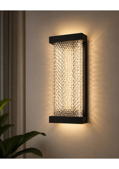 Ars 348954 Berrak Kristal Led Armatür 24w 3200k Gün Işığı Siyah