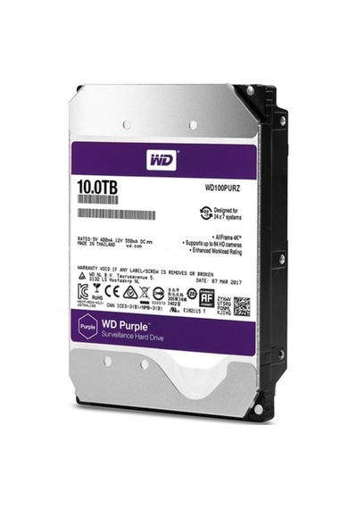 Wd 10Tb Purple 3.5 256Mb 7/24 Disk Wd100Purz