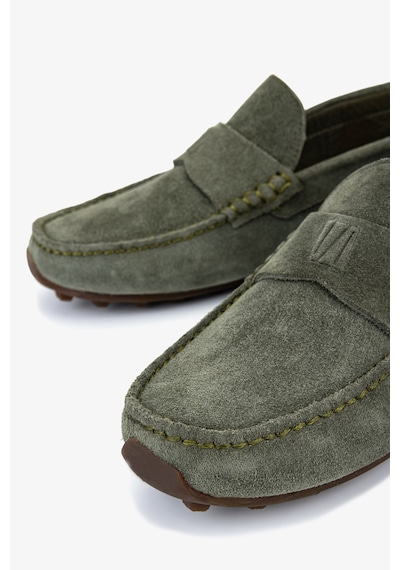 Valmenti Erkek Hakiki Deri Yeşil Loafer Ayakkabı 1202 500-118 Erk Ayk Y26 Bosco