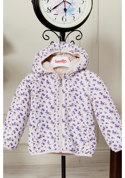 Benitto Kids Çift Taraflı Kız Bebek Çocuk Mont 51344 Mor