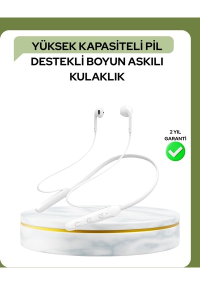100 Saat Pil Ömrü Boyun Askılı Bluetooth Kablosuz Kulaklık Mh-hs4445-6352