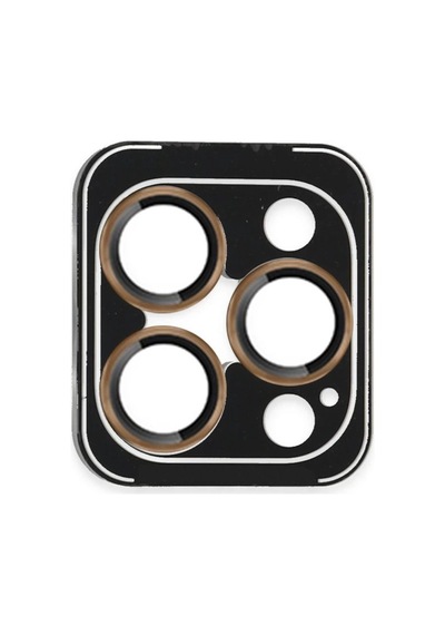 Joko Apple, Uyumlu iPhone 16 Pro Max Pvd Metal Kamera Lens - Gold