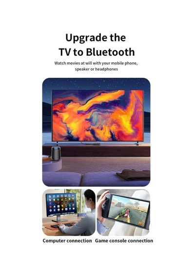 M30 Kablosuz Ses Adaptörü Bluetooth 5.4, Aux 3.5mm, 2'si 1 Arada Transmitter, Araç & Ev Hoparlör Uyumlu