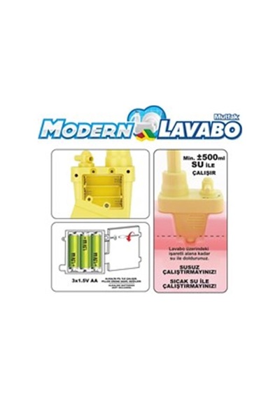 Modern Lavabo Su Akıtan Mavi
