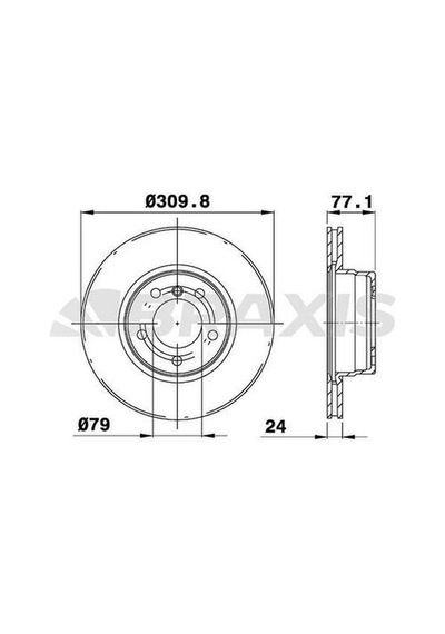 Braxis Ad0353 Fren Diski Ön Havalı Bmw E60 04-9 34116764021