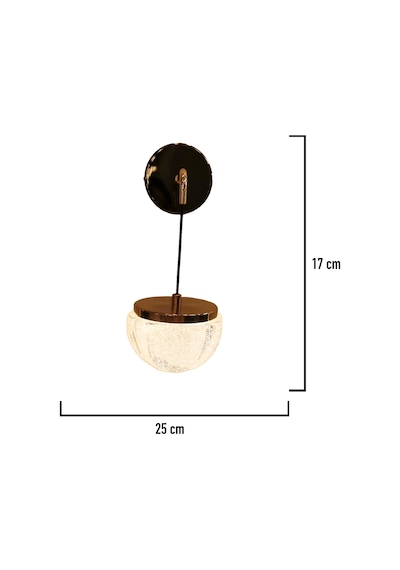 Derem Siyah Gold 8 Watt Kristal Taşlı Salon Led Aplik Siyah