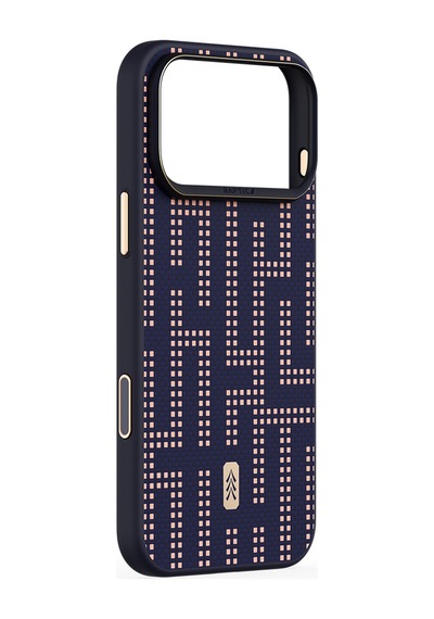 İphone 17 Pro Uyumlu Kılıf M-safe Şarj Özellikli Raptic Aramid Dual Grid Serisi Kapak Lacivert