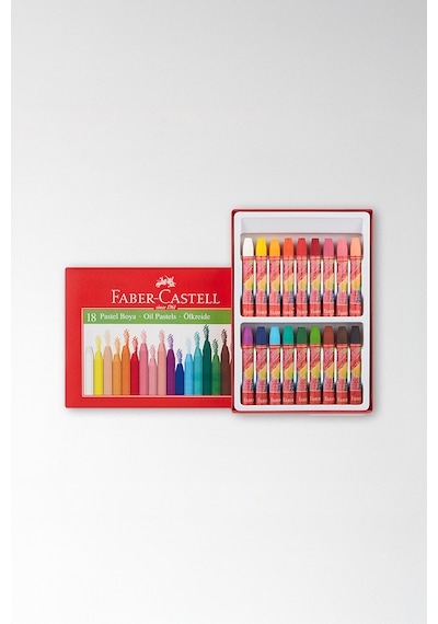 Faber-Castell Pastel Boya, 18 Renk, Yumuşak ve Canlı Renkler, Rahat Kullanım, Sanatsal ve Eğitsel Aktiviteler İçin