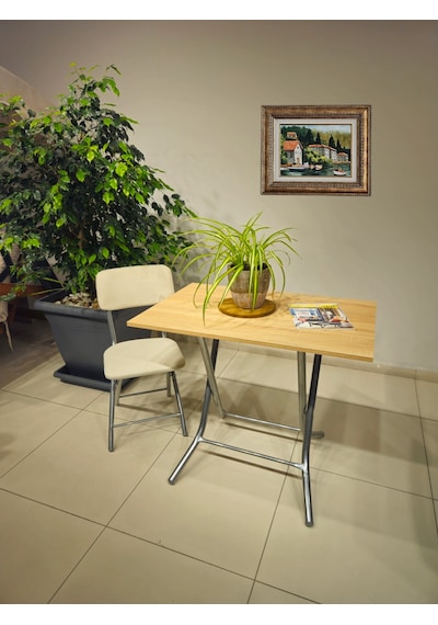 Katlanır Metal Ayaklı Siyah Sandalye - Foldable Metal Legs Chair