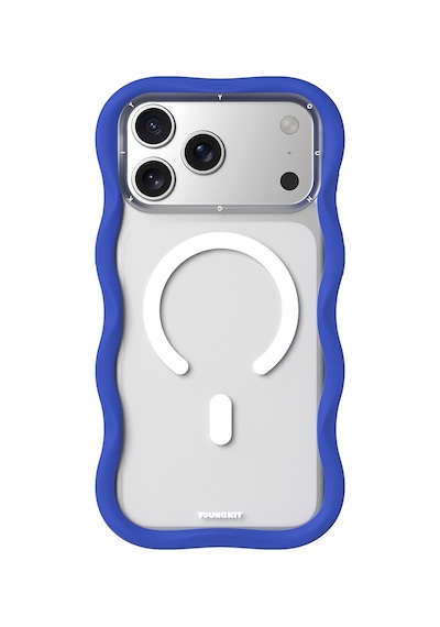 Apple Uyumlu iPhone 17 Pro Max  Kılıf M-safe Şarj Özellikli Youngkit Wave Matte Serisi Kapak Lacivert Lacivert