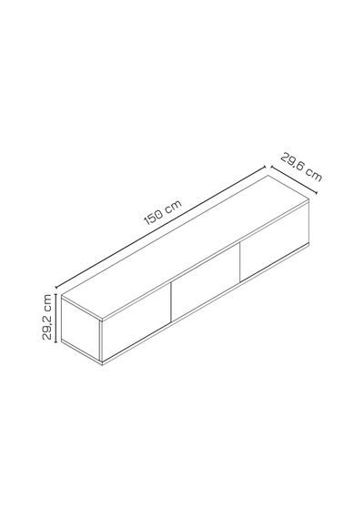 Sıla 150 Cm Duvara Monte Tv Ünitesi Tv Sehpası Beyaz-gümüş Beyaz-gümüş