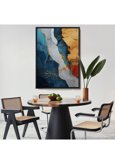 Miyrem^ Canvas Serie Mermer Desenli Soyut Tablo-7576