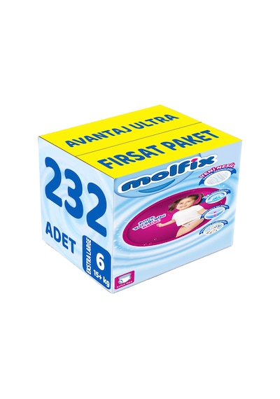 Molfix Külot Bebek Bezi 6 Numara 15+kg Extra Large 232 Adet 4'lü