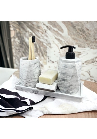 Beton Banyo Seti,dis Fircalik Takım Gri