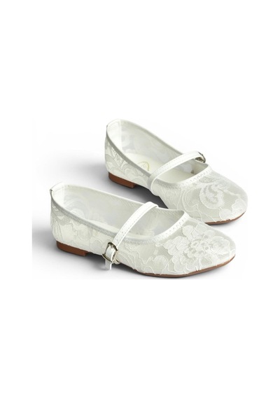 Fox Shoes Y726864006 Beyaz Dantelli Kadın Babet