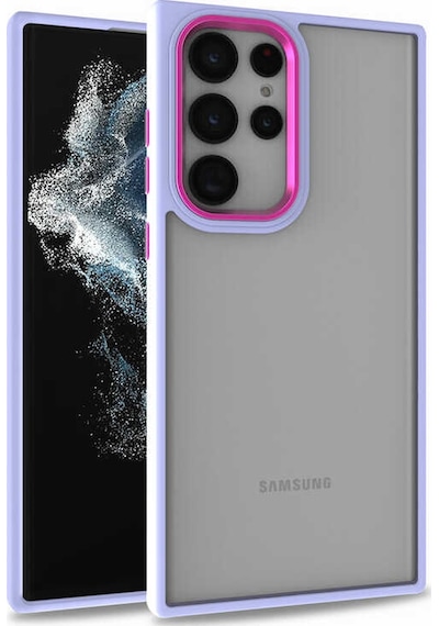 Zore Galaxy S22 Ultra Uyumlu Msra Flora Kılıf-lila Lila