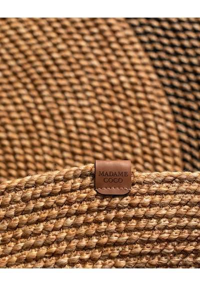 Madame Coco Alsace Yuvarlak Kilim - Naturel/siyah - 120 Cm 8684427193228 Çok Renkli