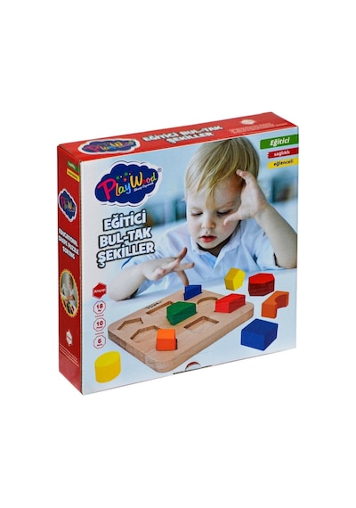 Ony-389 Ahşap Eğitici Bultak Şekiller Playwood Çok Renkli