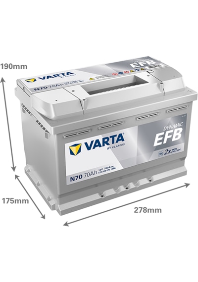 Varta Dynamic Efb N70 Start-stop 12 V 70 Ah 760 Cca Akü-yerinde Montaj