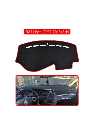 Fıat Linea 2007-2015 Modellerine Uygun Eskitorpido Koruma Halısı Kırmızı Kenar